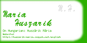 maria huszarik business card
